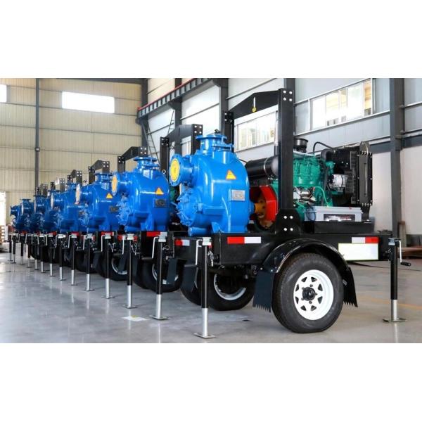Trailer Mobile Horizontal air cooling diesel engine fire pump self-priming water