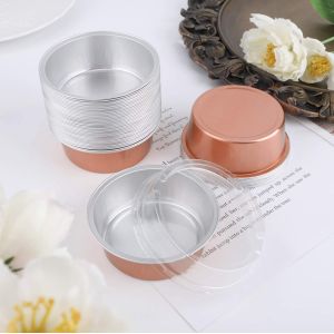 Food grade Disposable Customize Colorful Cake Pudding Aluminum Foil Baking Cups