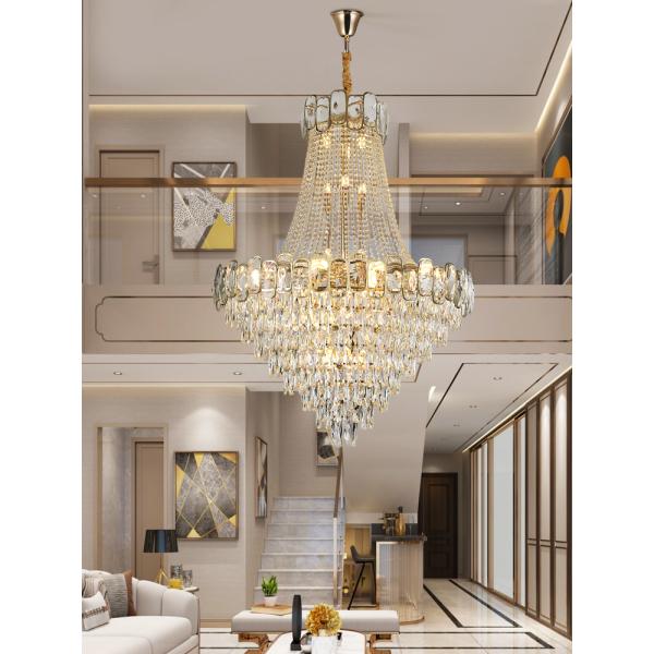 Luxury Crystal Chandelier For Living Room Large Design Lobby Hainging Lamp(WH-CY-159)