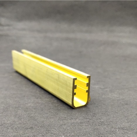 Quality Chroming Surface 16ft Length Brass U Profile Wearproof Decorative Metal Trim Strips wholesale