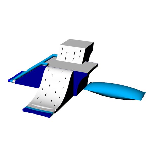 0.9mm Pvc Tarpaulin Aqua Park Obstacle Course , Aqua Inflatable Park