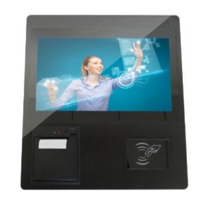 Cheap 13.3'' PCAP Flat Bezel Touch LCD Panel PC All In One Fanless With RFID Reader And Printer for sale