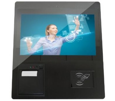 13.3'' PCAP Flat Bezel Touch LCD Panel PC All In One Fanless With RFID Reader