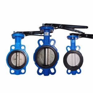 China Manual Resilient Seated Ductile Cast Iron Industrial Control Wafer Lug Butterfly Valves with EPDM PTFE PFA Rubber Lining on sale