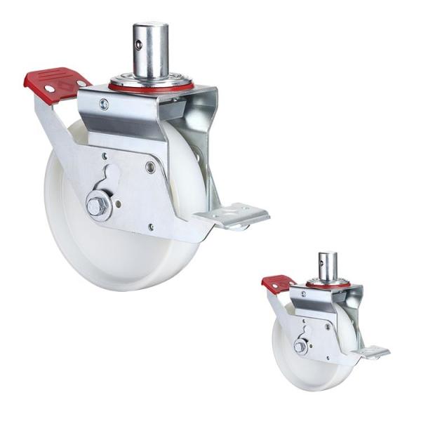 Quality 150mm All Terrain Scaffolding Wheels , 880lbs Loading Caster Wheel Scaffolding wholesale