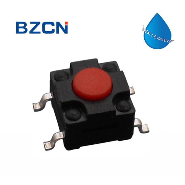 RED Surface Mount Push Button Switch , Surface Mount Tactile Switch PA66 Material