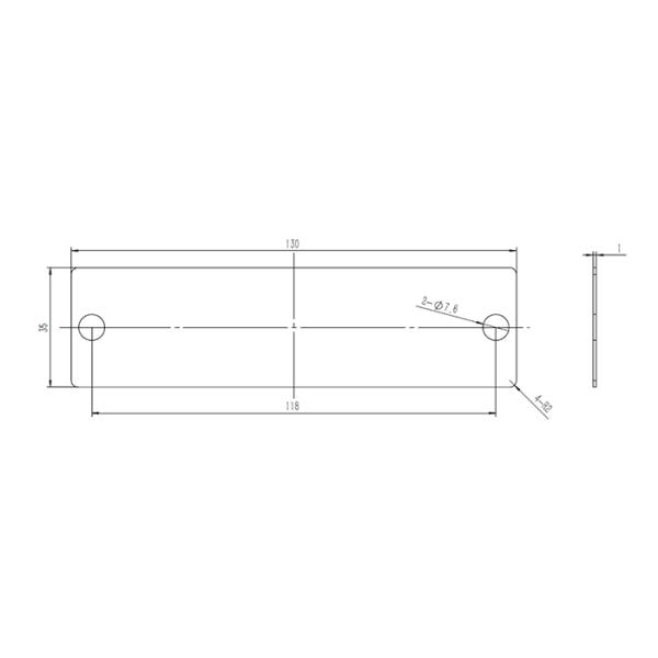 1.2mm CRS Blank Fiber Adapter Plate Superior Optical Properties For MPO / MTP Cassette