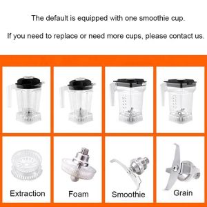 Low-Noise 1800W Heavy Duty Blender with 8 Speed Settings and Electric Power