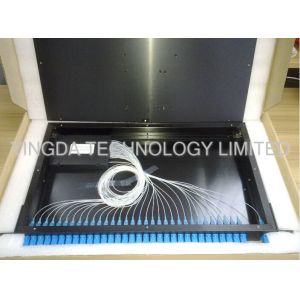 Rack Mount 19" 1 * 32 Fiber Optic PLC Splitter , Planar Lightwave Circuit