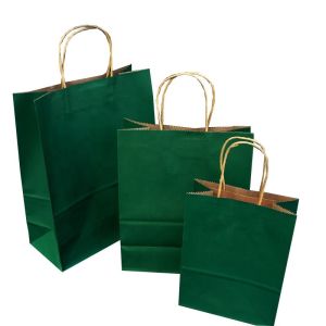 Cheap Disposable Paper Bags With Handles With Embossing Varnishing Printing Handling for sale