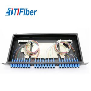 Rack Mounted Splicing Outdoor Fiber Termination Box 24 Cores 1U SC Connector