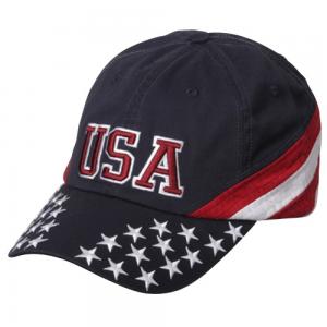 Cheap Long Brim Mens Fashion Baseball Caps , USA Flag Pattern Patch Flat Logo Mens Baseball Hats for sale