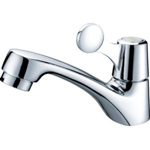 CE Durable Single Cold Water Taps / Brass Water Saving Ceramic Basin Faucet for