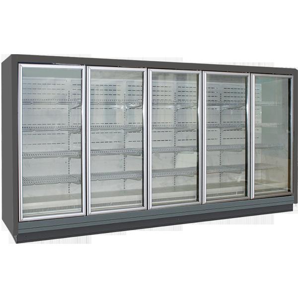 Commercial Upright Fronted Multideck Fridge with Solid Endpanels for Supermarket
