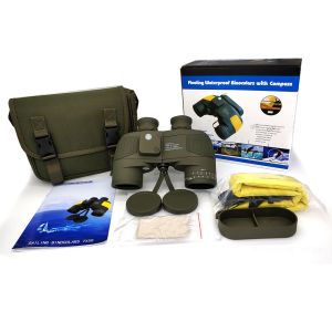 7x50 Waterproof Fogproof Hunting Binoculars with Rangefinder & Compass for