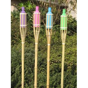 115cm Natural Bamboo Torch Colorful For Outside Luau Party Festival Celebration
