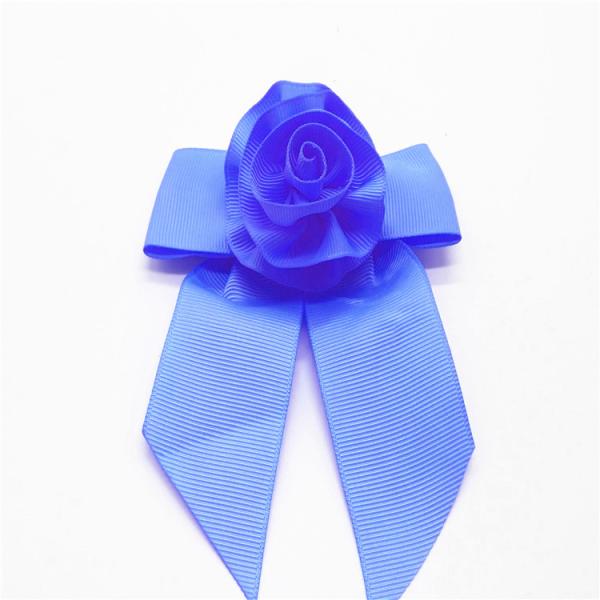Handmade Decorative Ribbon Bow 100% Polyester Material Green / Blue Color