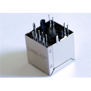 XRJV-11-01-8-8-1-MD12 Straight Mounting Rj45 Magnetic Jack Shield with LEDs