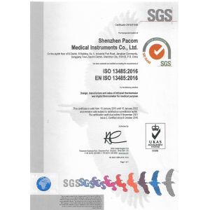 Shenzhen Pacom Medical Instruments Co., Ltd Certifications