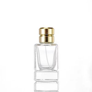 China empty glass perfume spray bottle with crimp fine mist cosmetic packaging perfume atomizer on sale