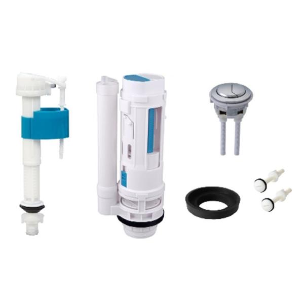 Manual Control Flushing Valve For ABS POM Plastic Water Saving Toilet Tank