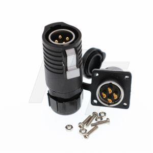 China Aviation Circular Power Connector 4 Pin Male Female Cable Plug Panel Mount Socket on sale