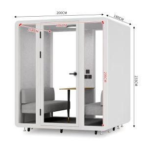 Portable Modular Office Pod with 20-45dB Noise Reduction for Professional