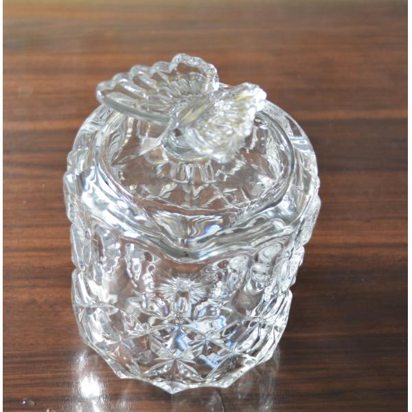 Butterfly Embossed Creative Crystal Glass Storage Jars