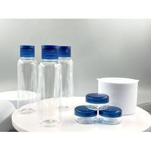 Customized Travel Kit for Personal Care 100ml PET Plastic Bottles and 10ml Cream
