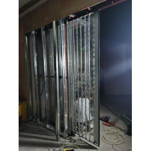 Motorized Transparent PVC Sliding Shutter Doors For Commercial Building