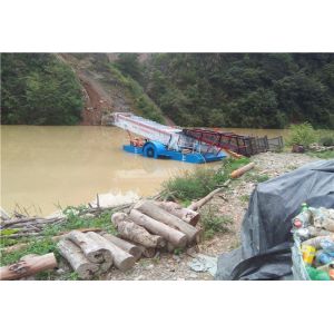 River Clean 1000m2 / Hour Trash Skimmer Machine Weed Dredger