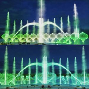 Cheap Water spray nozzles laser floating lake fountain control system for sale