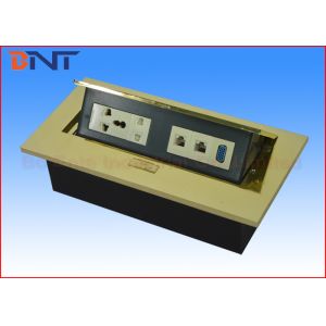 Removable Pop Up Desktop Power Plug With RJ45 CAT 6 Network Connector