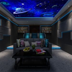 PMMA Star Ceiling Panels Absorbent Fibreglass RGB For Cinema