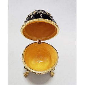 Faberge Egg Jewelry Box Series Hand Painted Jewelry Trinket Box with Rich Enamel