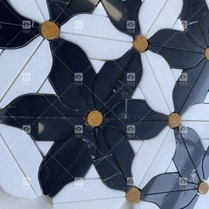 Natural Stone Marble Mosaic Floor Wall Tile Flower Pattern For Bathroom Mosaic