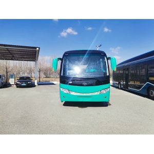 Electronic Control Huanghai 8.2m Staff Shuttle 44 Seater Bus 200km Range