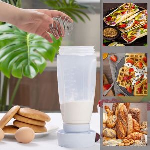 Hand Batter Mixing Bottle Whiskware Pancake Batter Dispenser Shake Bottle