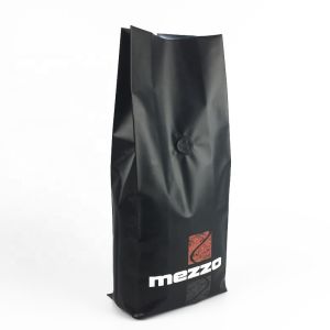 140mic Side Gusset Packaging Coffee Bags With Zipper Matt Valve