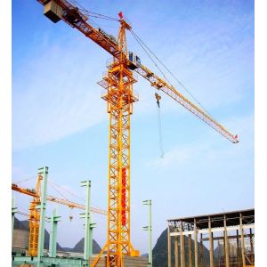 46.2m 8t Potain Tower Crane TC6010 / Luffing Crane With Trolleying m/min 42.8/