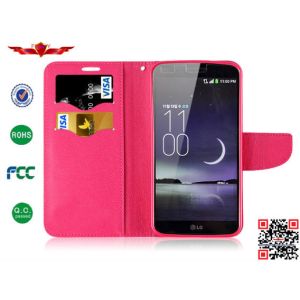 China Ultra Slim High Quality Colorful PU+TPU Flip Wallet Leather Cover Case For LG G Flex F340 on sale