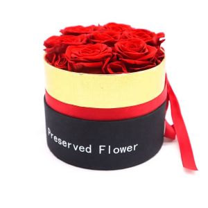 Beautiful Color Favor Gift Boxes , Eternal Love Preserved Flowers In A Box