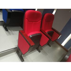 80MM Armrest Automatically Curve Auditorium Folding Theater Seats With Writing