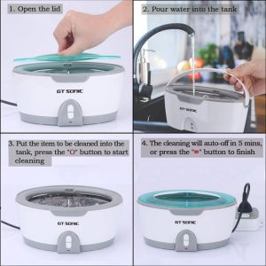 450ml Detachable Ultrasonic Cleaner SUS304 35W For Denture Braces