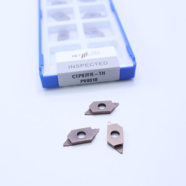 Stainless Steel Workpiece PVD Coated CNC Carbide Insert For Cut-Off Parting Off