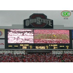 p10 outdoor high brightness large stadium perimeter led screen with score system