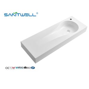 Cheap Special Design SW6041-1095 New Model Right Single Hole Stone Basins Rectangle Shape Cabinet Sinks for sale