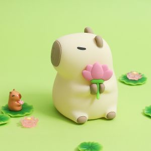 Funny Cartoon Capybara Night Light Tap Control 1200mAh Rechargeable Sleeping