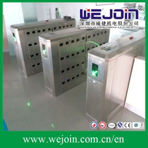 220V Intelligent Flap Barrier with 304 Stainless Steel Housing and IC Card