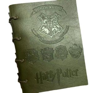 Thickened Imitation Leather Threading Handbook Kraft Paper Notebooks With Inside